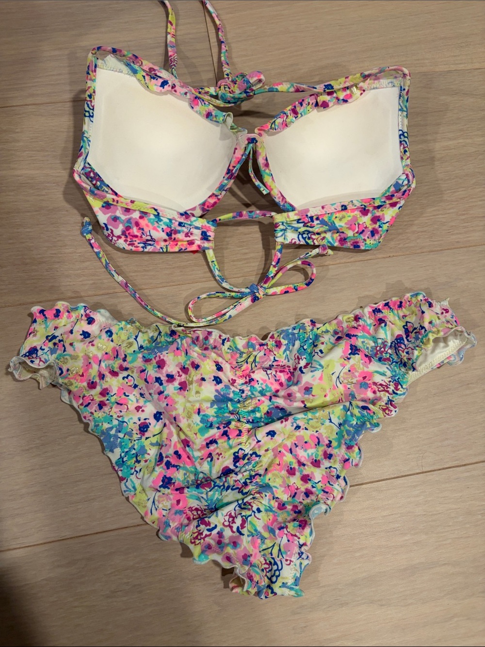 Floral Ruffle Bikini Set - Multicolor - Picture 2 of 3
